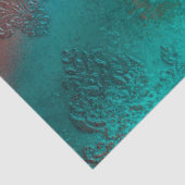 Kupfer Patina rostete Damask Seidenpapier (Ausschnitt)