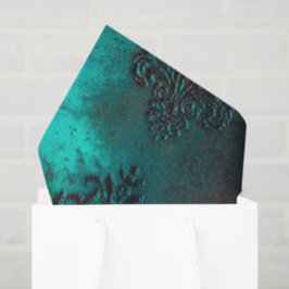 Kupfer Patina rostete Damask Seidenpapier