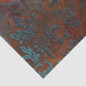 Kupfer Patina rostete Damask Seidenpapier (Ausschnitt)