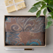Kupfer Patina rostete Damask Seidenpapier (Geschenk)