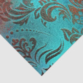 Kupfer Patina rostete Damask Seidenpapier (Ausschnitt)