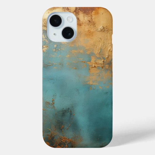 Kupfer Patina Rustic Metallic Case-Mate iPhone Hülle (Rückseite)