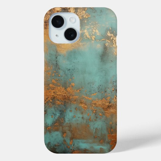Kupfer Patina Rustic Metallic Case-Mate iPhone Hülle (Rückseite)