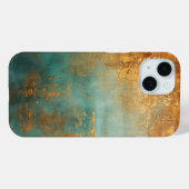 Kupfer Patina Rustic Metallic Case-Mate iPhone Hülle (Rückseite (Horizontal))