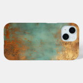 Kupfer Patina Rustic Metallic Case-Mate iPhone Hülle (Rückseite (Horizontal))