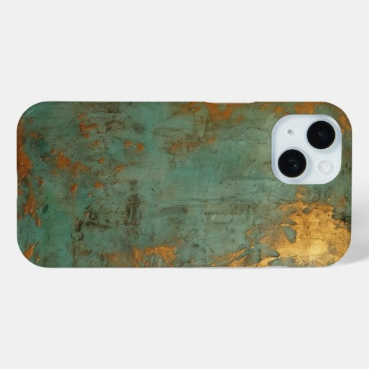 Kupfer Patina Rustic Metallic Case-Mate iPhone Hülle (Rückseite (Horizontal))