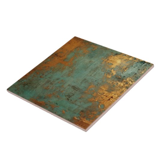 Kupfer Patina Rustic Metallic Fliese (Seite)