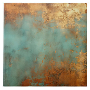 Kupfer Patina Rustic Metallic Fliese