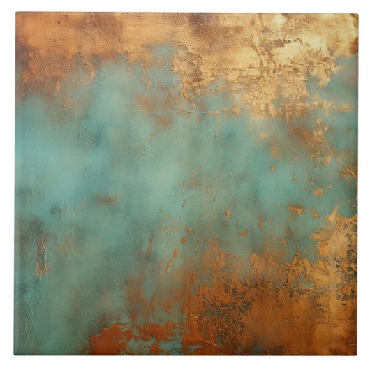 Kupfer Patina Rustic Metallic Fliese (Vorderseite)