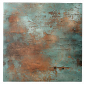 Kupfer Patina Rustic Metallic Fliese (Vorderseite)