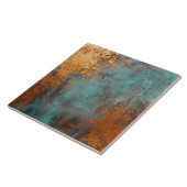 Kupfer Patina Rustic Metallic Fliese (Seite)