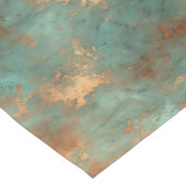 Kupfer Patina Rustic Metallic Kurzer Tischläufer (Ecke)