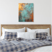 Kupfer Patina Rustic Metallic Leinwanddruck (Insitu (Schlafzimmer))