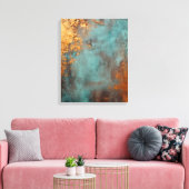 Kupfer Patina Rustic Metallic Leinwanddruck (Insitu (Wohnzimmer))
