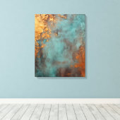 Kupfer Patina Rustic Metallic Leinwanddruck (Insitu (Holzboden))