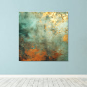 Kupfer Patina Rustic Metallic Leinwanddruck (Insitu (Holzboden))
