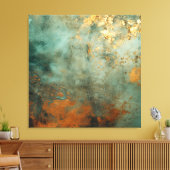 Kupfer Patina Rustic Metallic Leinwanddruck (Insitu (Wohnzimmer))