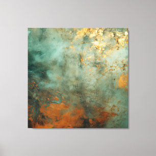 Kupfer Patina Rustic Metallic Leinwanddruck