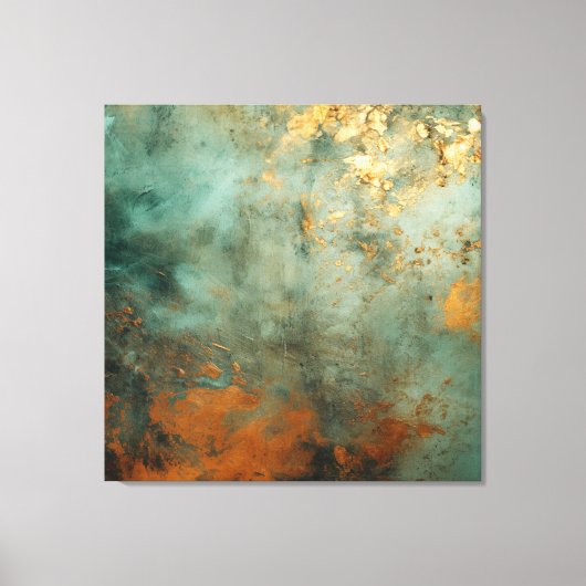 Kupfer Patina Rustic Metallic Leinwanddruck (Vorderseite)