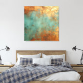 Kupfer Patina Rustic Metallic Leinwanddruck (Insitu (Schlafzimmer))