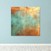 Kupfer Patina Rustic Metallic Leinwanddruck (Insitu (Holzboden))