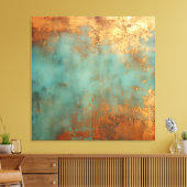 Kupfer Patina Rustic Metallic Leinwanddruck (Insitu (Wohnzimmer))