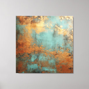 Kupfer Patina Rustic Metallic Leinwanddruck