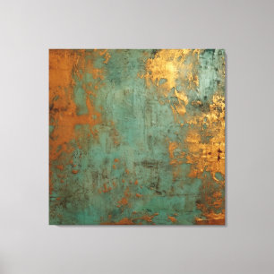 Kupfer Patina Rustic Metallic Leinwanddruck