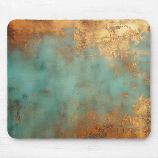 Kupfer Patina Rustic Metallic Mousepad (Vorne)