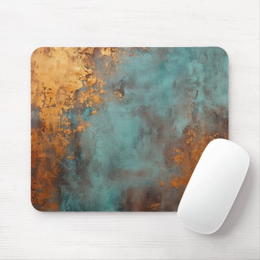 Kupfer Patina Rustic Metallic Mousepad (Mit Mouse)