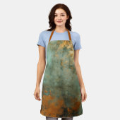 Kupfer Patina Rustic Metallic Schürze (Getragen)