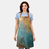 Kupfer Patina Rustic Metallic Schürze (Getragen)