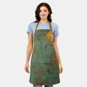Kupfer Patina Rustic Metallic Schürze (Getragen)