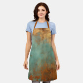 Kupfer Patina Rustic Metallic Schürze (Getragen)