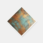 Kupfer Patina Rustic Metallic Serviette (Ecke)