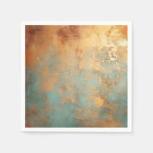 Kupfer Patina Rustic Metallic Serviette (Vorderseite)