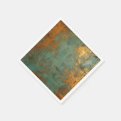 Kupfer Patina Rustic Metallic Serviette (Ecke)