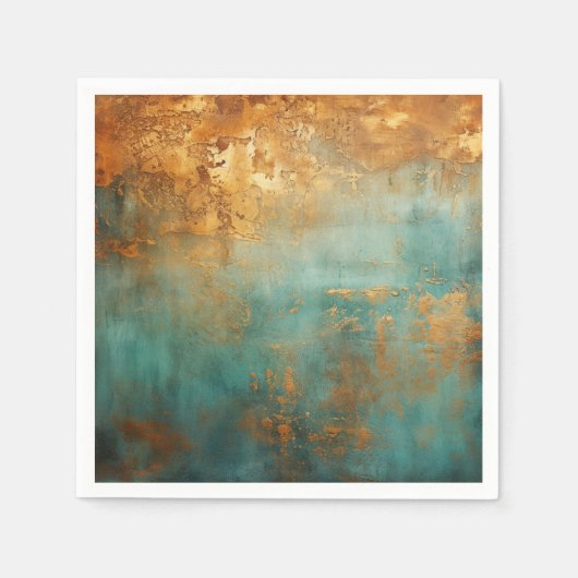 Kupfer Patina Rustic Metallic Serviette (Vorderseite)