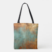 Kupfer Patina Rustic Metallic Tasche (Rückseite)