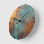 Kupfer Patina Rustic Runde Wanduhr (Winkel)