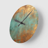 Kupfer Patina Rustic Runde Wanduhr (Winkel)