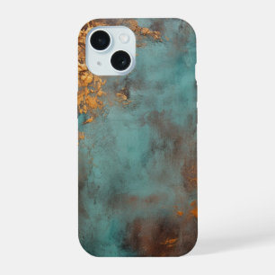 Kupfer Patina Rustik Metallisch  iPhone 15 Hülle