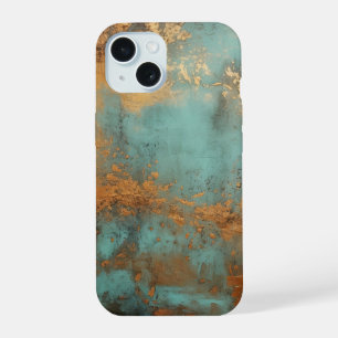 Kupfer Patina Rustik Metallisch  iPhone 15 Hülle