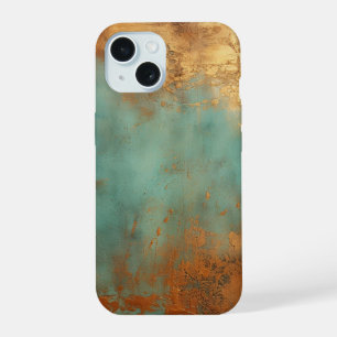 Kupfer Patina Rustik Metallisch  iPhone 15 Hülle