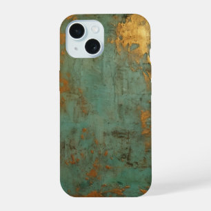 Kupfer Patina Rustik Metallisch iPhone 15 Hülle