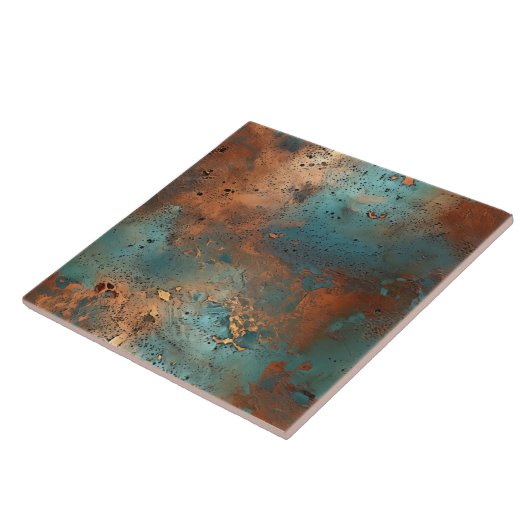 Kupfer Patina Rustikale Keramik Fliese (Seite)