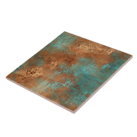 Kupfer Patina Rustikale Keramik Fliese (Seite)