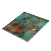 Kupfer Patina Rustikale Keramik Fliese (Seite)