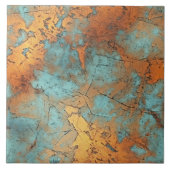 Kupfer Patina Rustikale Keramik Fliese (Vorderseite)