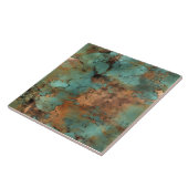 Kupfer Patina Rustikale Keramik Fliese (Seite)